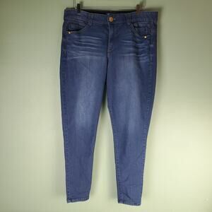 Democracy Womens Mid-rise AB Solution Skinny Jegging Size 16